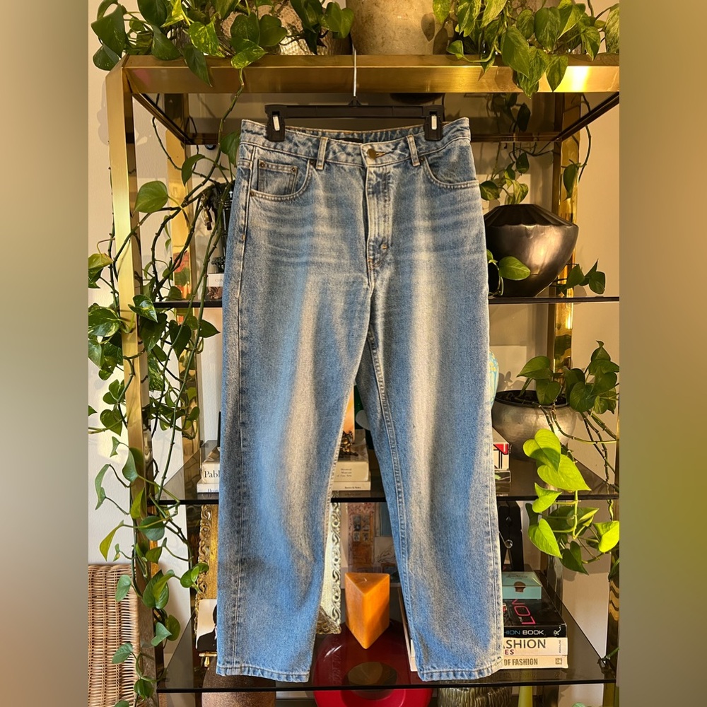 Maje Medium Wash Mid Rise Straight Leg Denim FR Size 40
